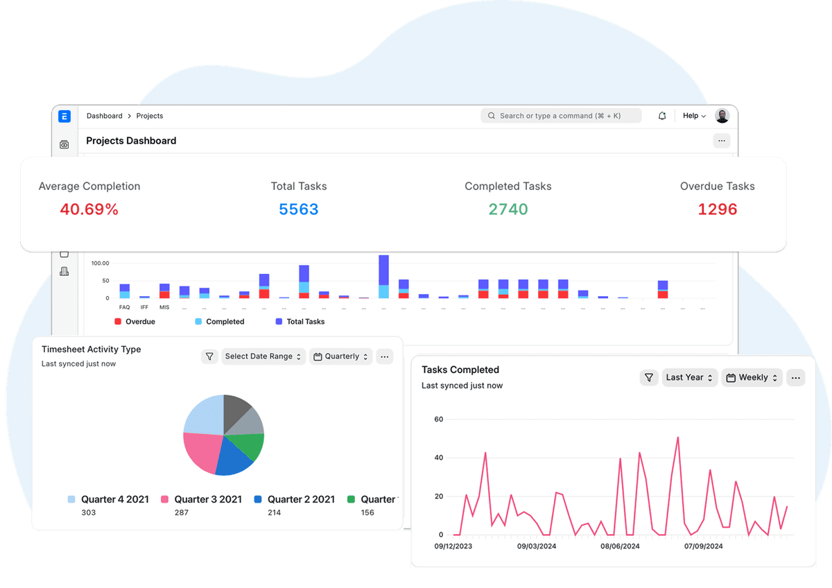OneBook dashboard